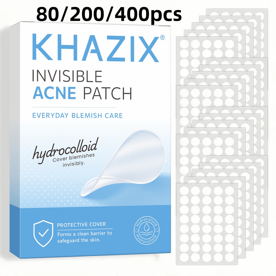 Hydrocolloid Pimple Patch - KHAZIX 80/200/400PCS 하이드로콜로이드 여드름 패치, 보이지