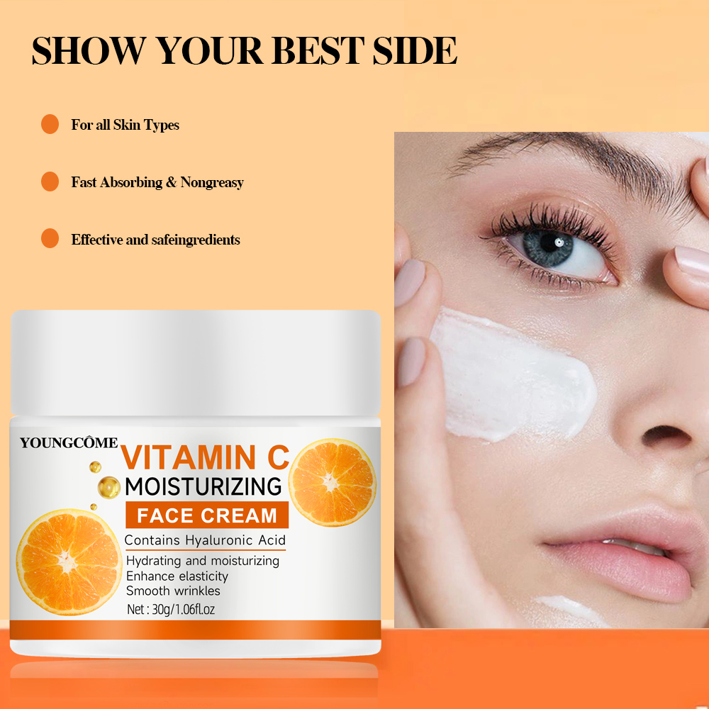 Hyaluronic Acid Facial Serum - 비타민 C 모이스춰 라이징 크림 리페어