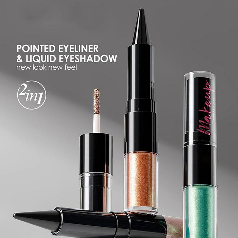 Waterproof Liquid Eyeliner Pen - 2 in1 다채로운 액체 아이섀도 다이아몬드