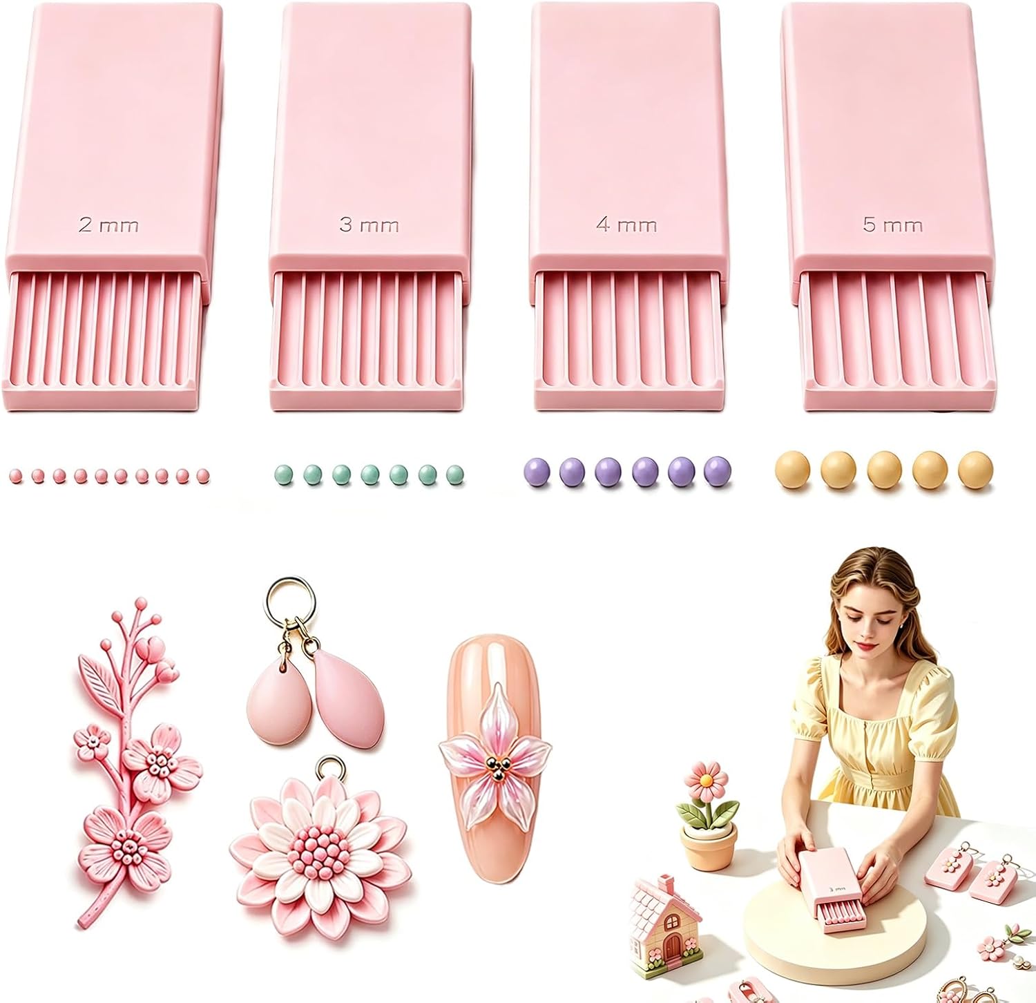 Nail Art - 3D 프린트 점토 젤 볼 제작