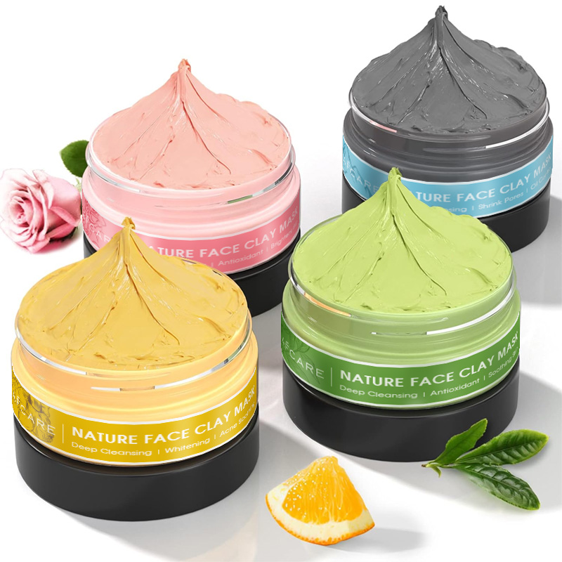 4 Pcs 클레이 페이셜 마스크 세트 심황 비타민 C  - Green Tea Cleansing Clay Mask 리뷰 및 가격
