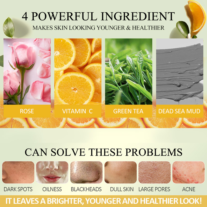 4 Pcs 클레이 페이셜 마스크 세트 심황 비타민 C  - Green Tea Cleansing Clay Mask 리뷰 및 가격