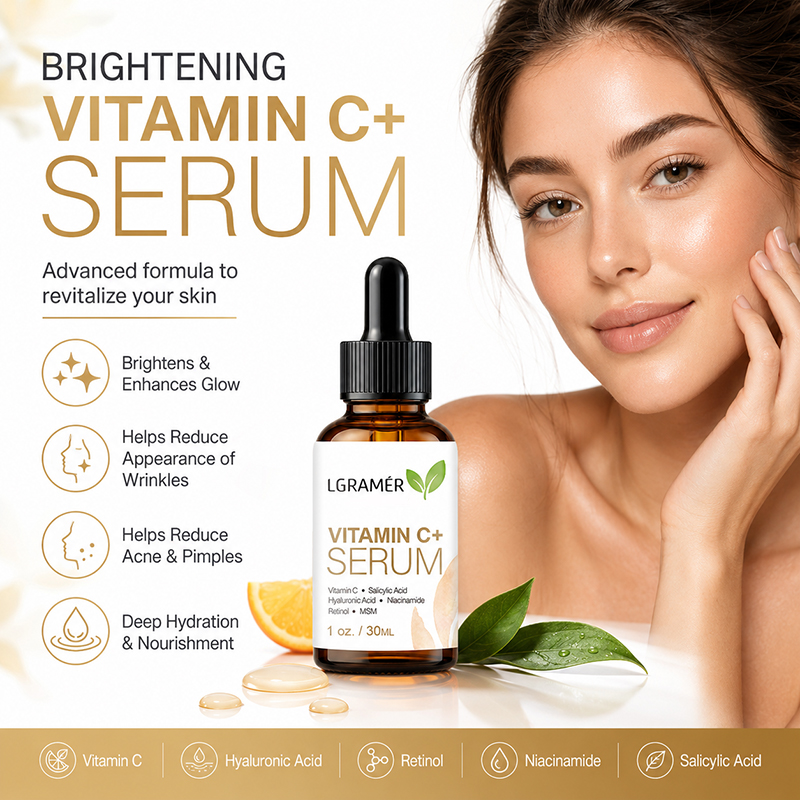 비타민 C+ 히알루론산 함유 브라이트닝 안티에이징 수분 - Hyaluronic Acid Facial Serum 리뷰 및 가격