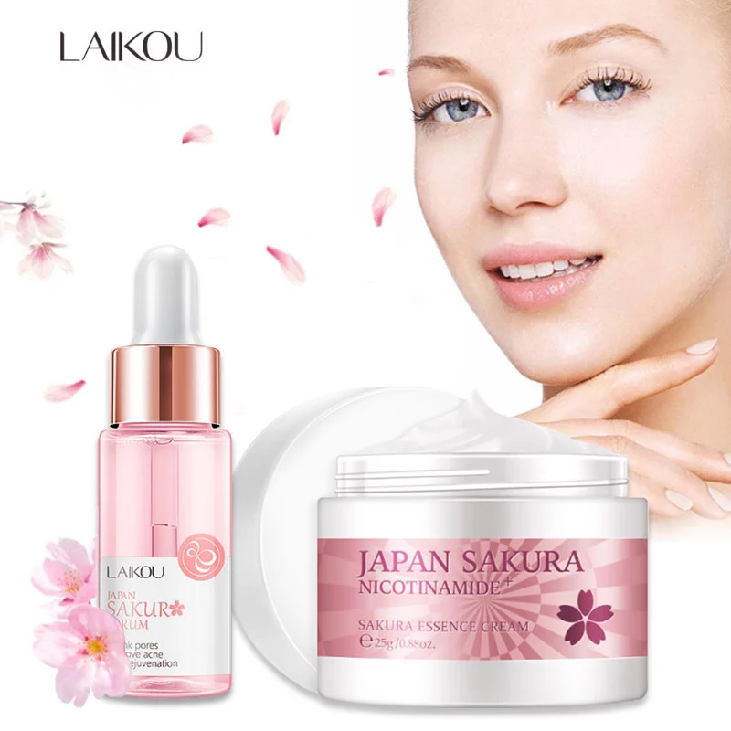 LAIKOU 사쿠라 세럼 및 콜라겐 페이스 크림, 체리 - Niacinamide Pore Shrinking Essence 리뷰 및 가격