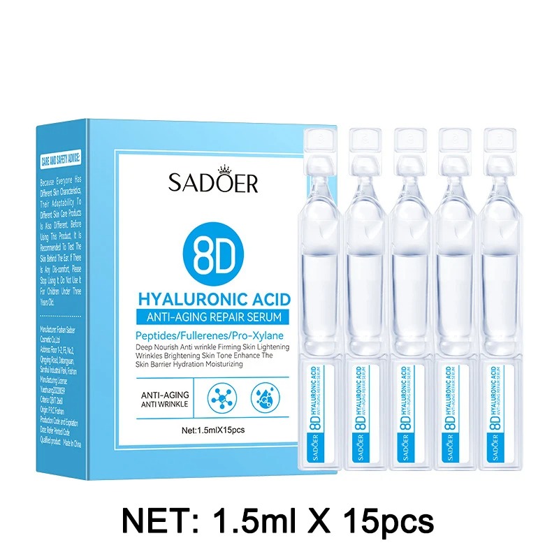 1 박스 15개 히알루론산 페이셜 에센스 안티 에이징  - Hyaluronic Acid Facial Serum 리뷰 및 가격