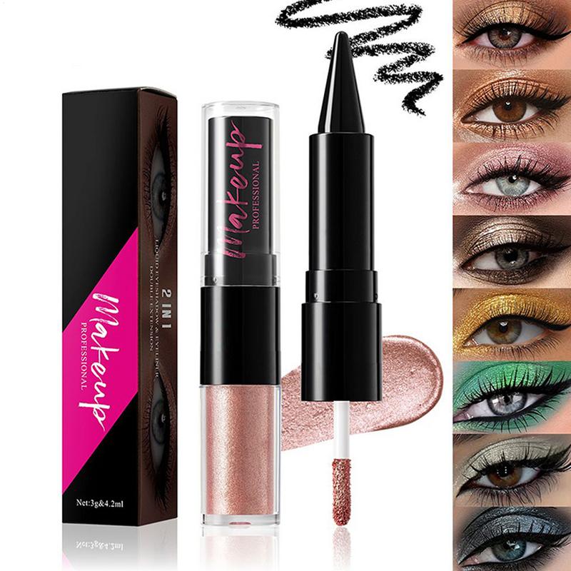 2 in1 다채로운 액체 아이섀도 다이아몬드 샤이니 아 - Waterproof Liquid Eyeliner Pen 리뷰 및 가격