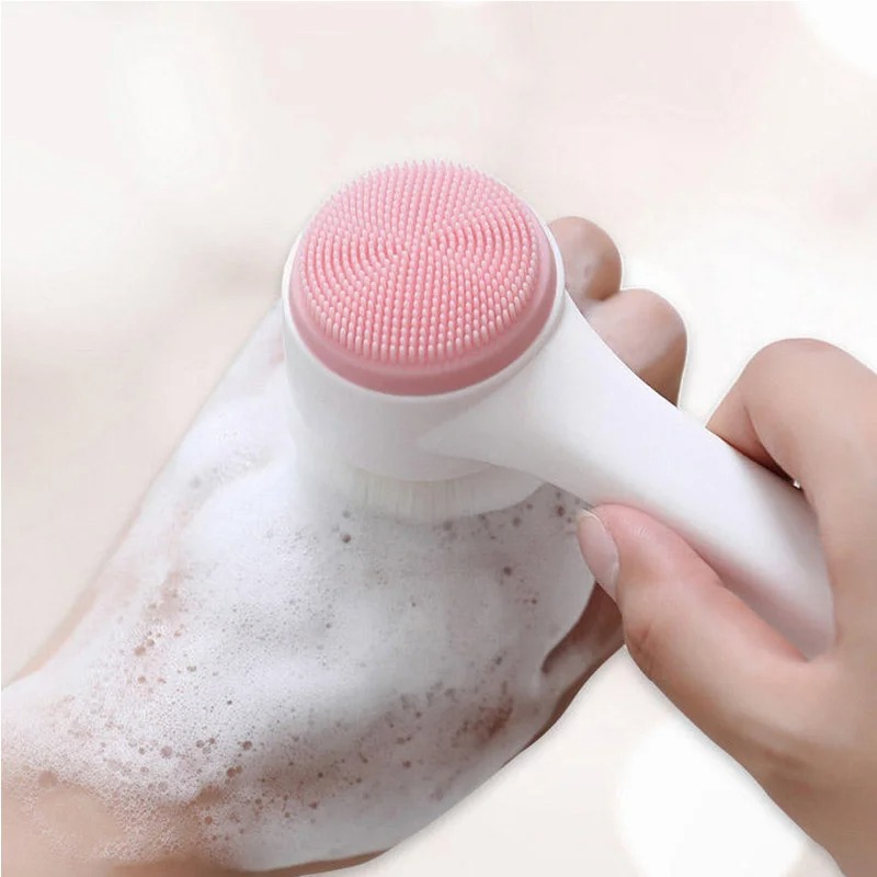 3D 양면 수동 페이셜 클렌징 브러쉬 부드러운 실리콘  - Silicone Face Scrubber Electric 리뷰 및 가격