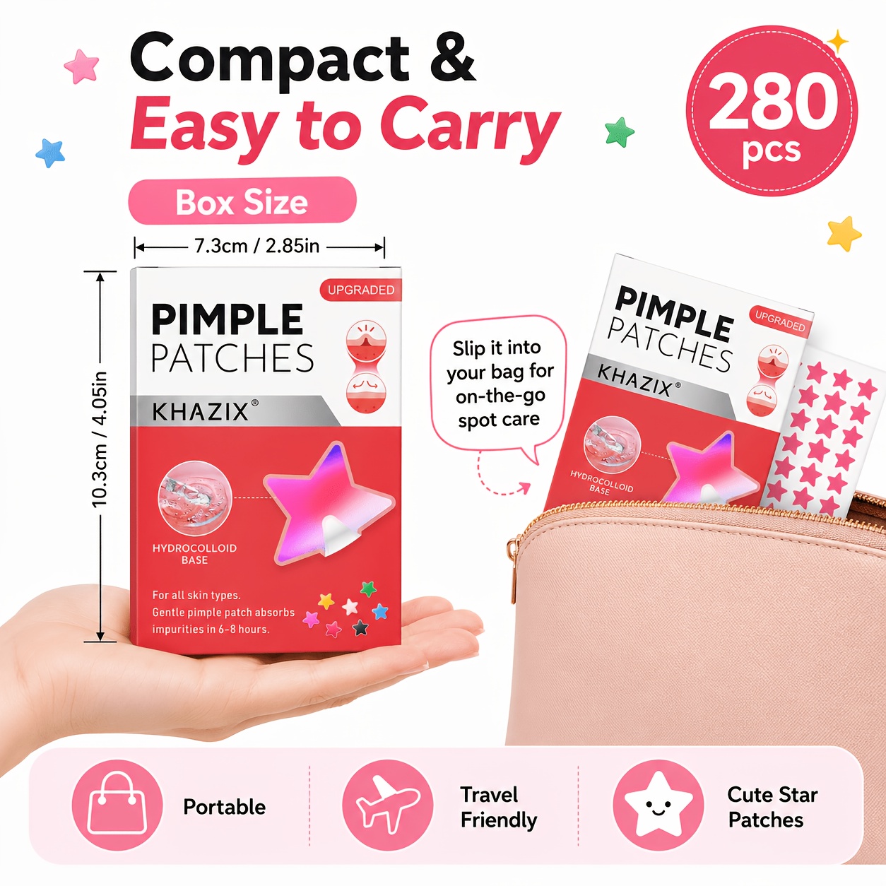 280개 스타 모양 여드름 패치, 7가지 색상 하이드로 - Hydrocolloid Pimple Patch 리뷰 및 가격