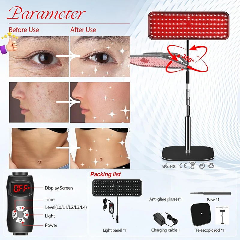 근적외선 패널 660nm 850nm 적색광 램프(타이머 - Led Light Therapy Face Mask 리뷰 및 가격