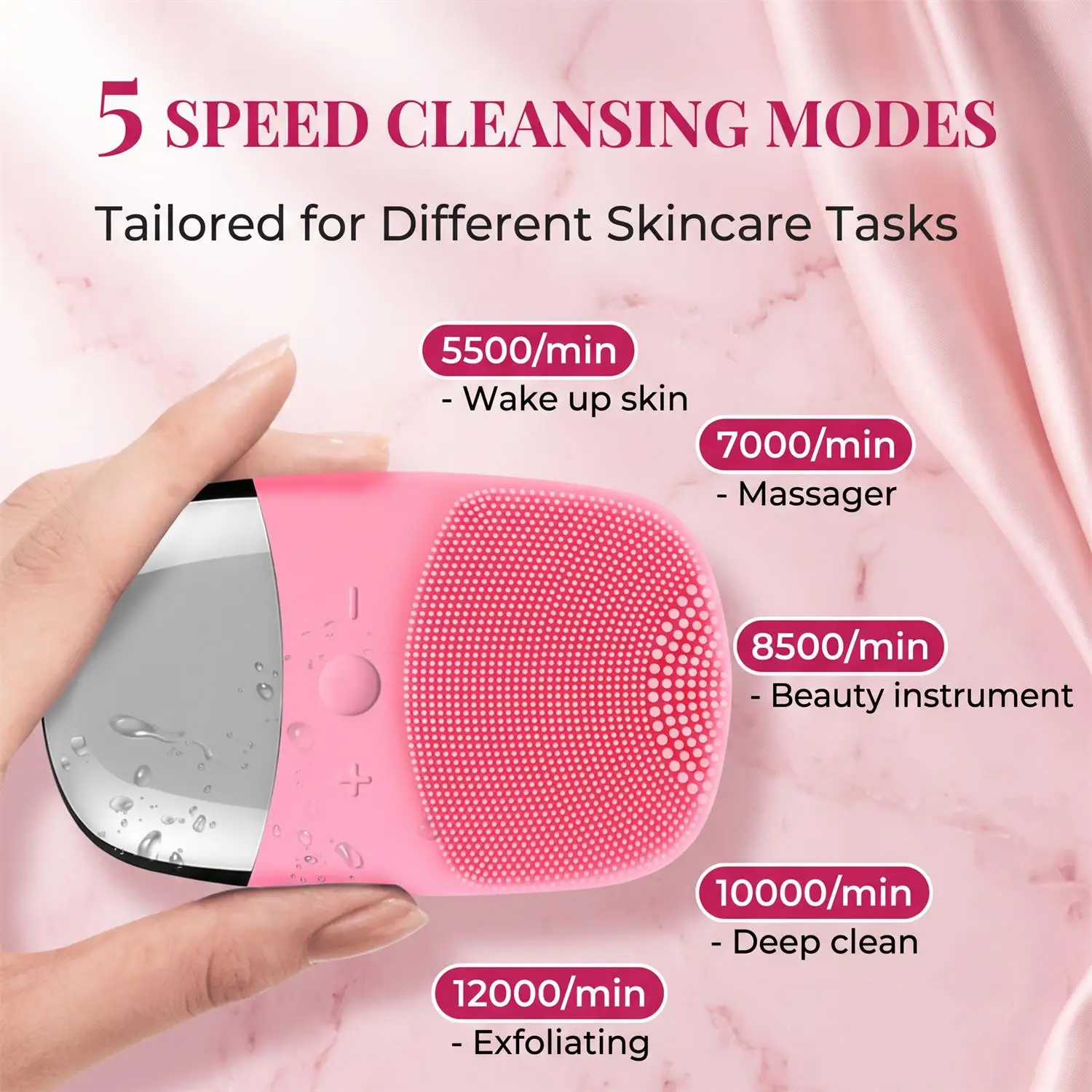 얼굴 전용 전기 실리콘 클렌징 브러시, 초음파 진동 마 - Silicone Face Scrubber Electric 리뷰 및 가격