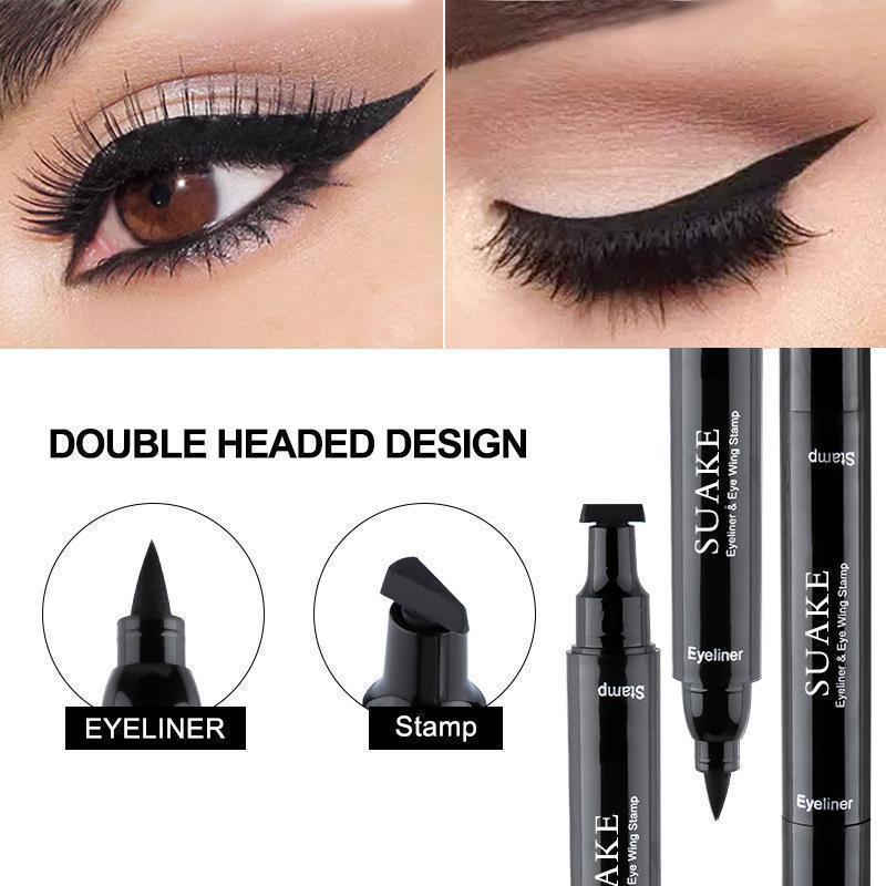 2개입 블랙 아이라이너 양쪽 끝 사용 가능 빠른 건조  - Waterproof Liquid Eyeliner Pen 리뷰 및 가격